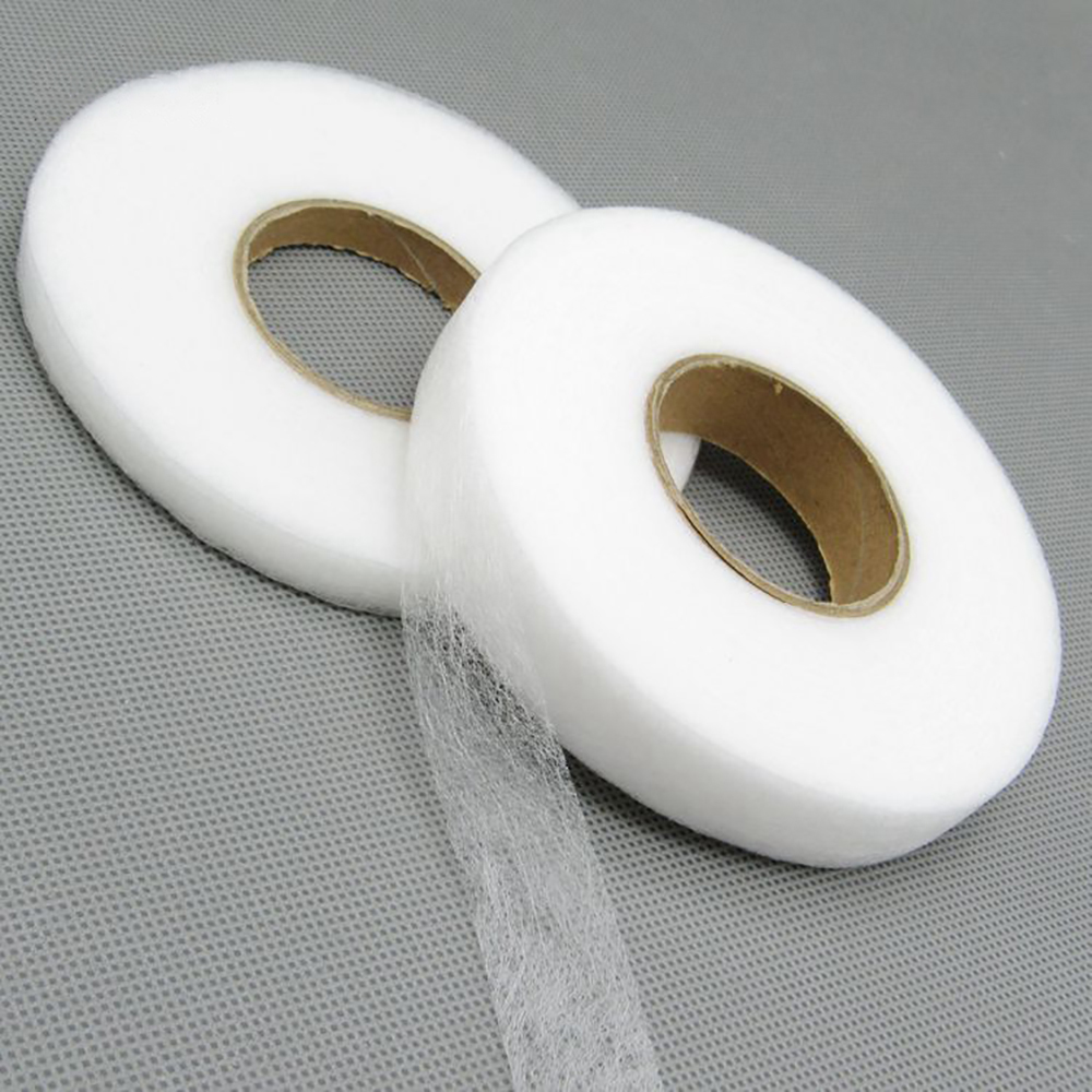 100 Meter Witte Kleur Dubbele Geconfronteerd Lijm Stof Non-woven Patchwork Interlinings Ijzer Op Melt Diy Kledingstuk Accessoires