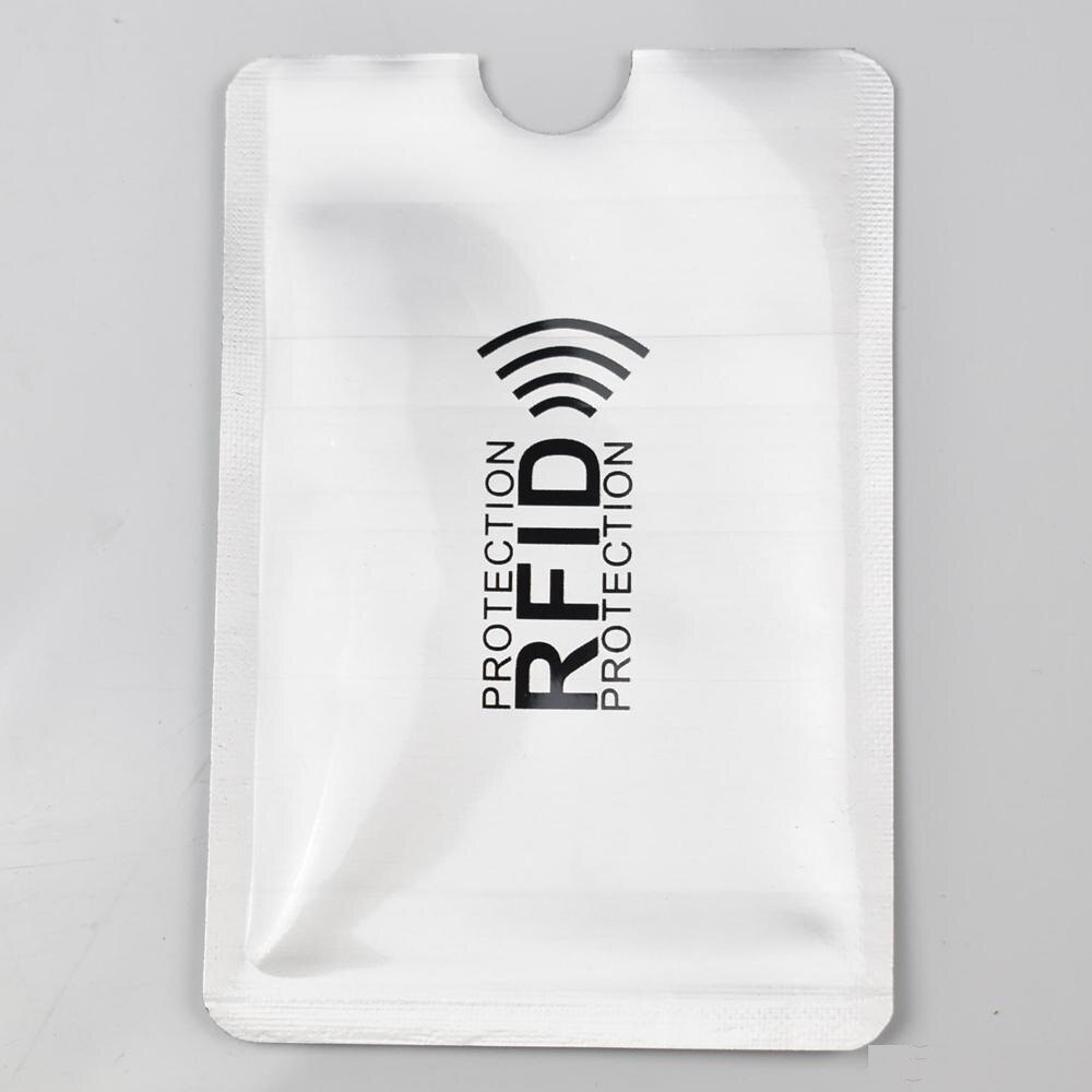 100pcs/lot Anti-Scan Card Sleeve Credit RFID Card Protector Anti-magnetic Aluminum Foil Portable Bank Card Holder