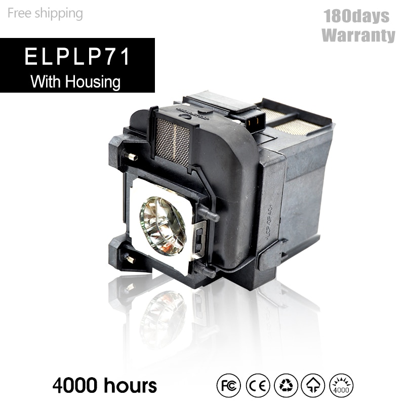 Voor ELPLP71 EB-470 EB-475W EB-480 EB-485W EB-485Wi/Powerlite 470 475W 480 485W 475Wi 480i 485Wi Voor Epson projector Lamp