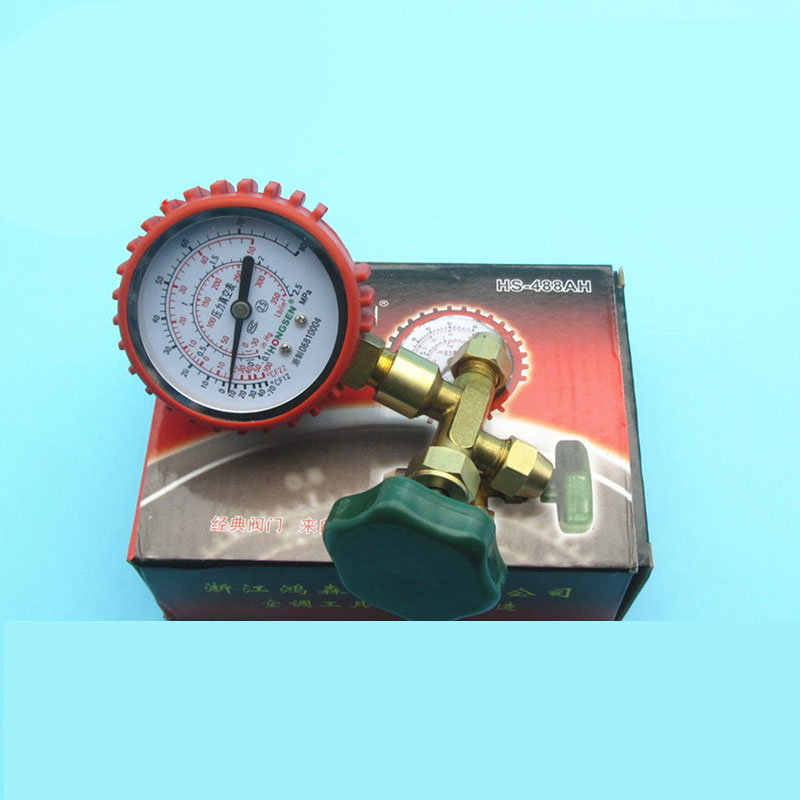 HS488AH 2.5 P manometer valve lekdetectie tafel koelmiddel meter plus vloeibare klep drie manier meter klep
