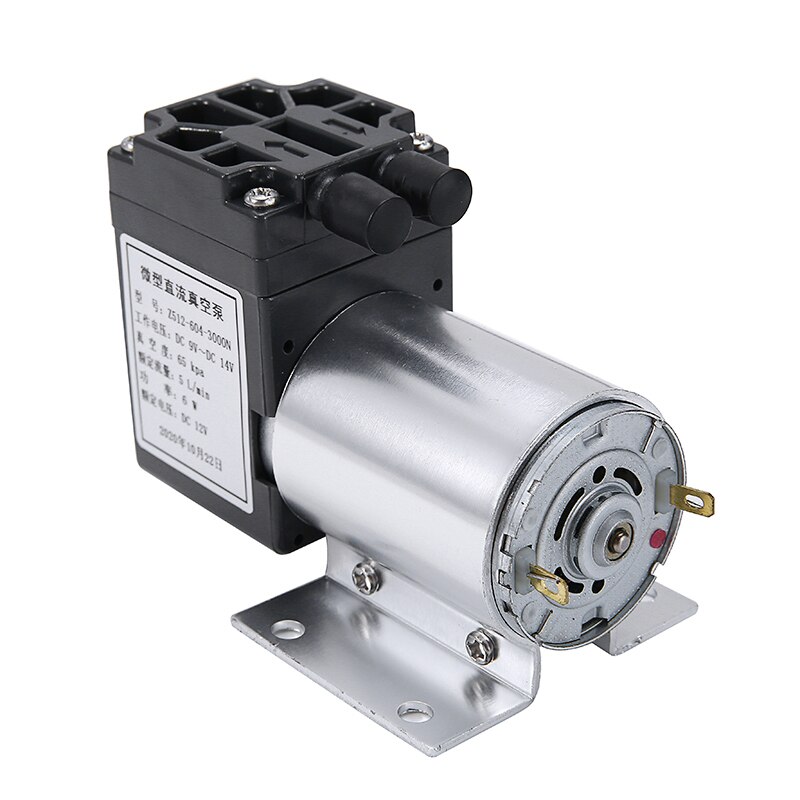 DC 12V 6W Mini Vacuum Pump 5L/min High Pressure Suction Diaphragm Pump with Holder For Chemical Industry