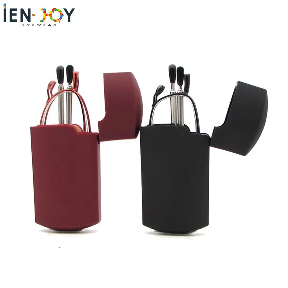IENJOY Folding Reading Glasses For Men Women With Case MINI Reading Glasses Men Women Small Glasses Frame Metal Glasses
