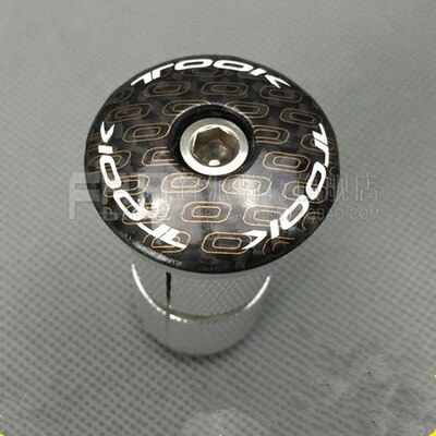 Fiets Headset Expander Plug Compressor Stem Top Cap 28.6mm (1 1/8 ") voor Carbon Vork Carbon Headset Stuurpen Top Cap: gold set