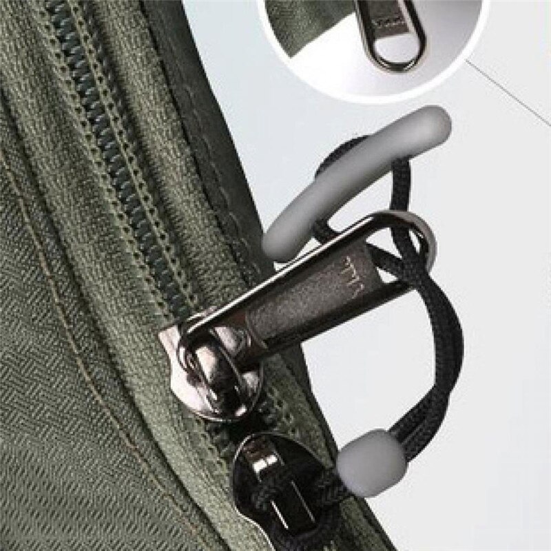 5/10Pcs Anti-Diefstal Rits Pulls Cord Touw Eindigt Lock Zip Clip Buckle Voor Kleding tas Accessoires