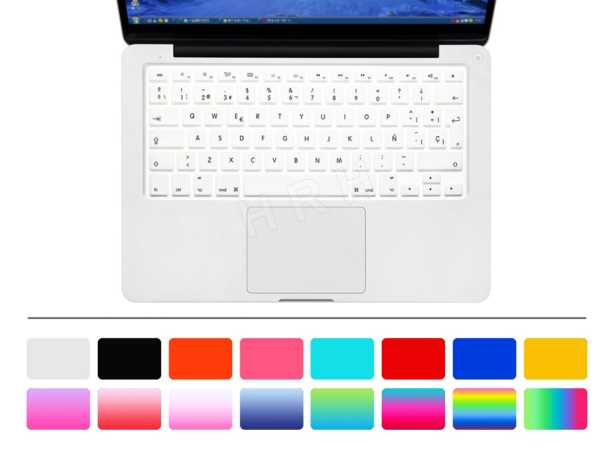 Eu Ons Spaanse Keyboard Voor Macbook Air Pro Retina 13 15 Spaans Toetsenbord Cover Silicium A1466 A1278 A1286 A1398 Toetsenbord huid