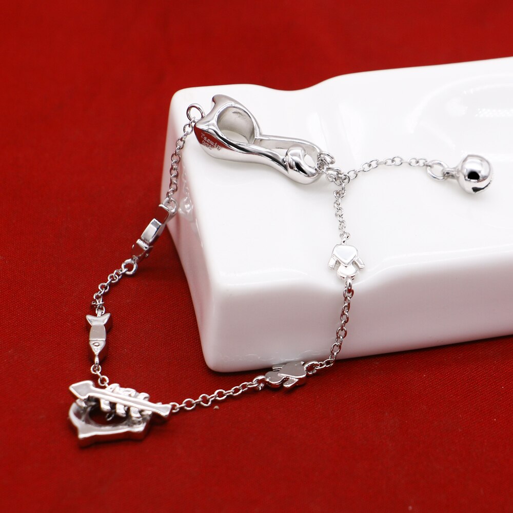 Bohemian solid 925 silver Anklets for Women Coco cat anklets Summer Ankle Bracelet Foot Leg Jewelry silver jewelry
