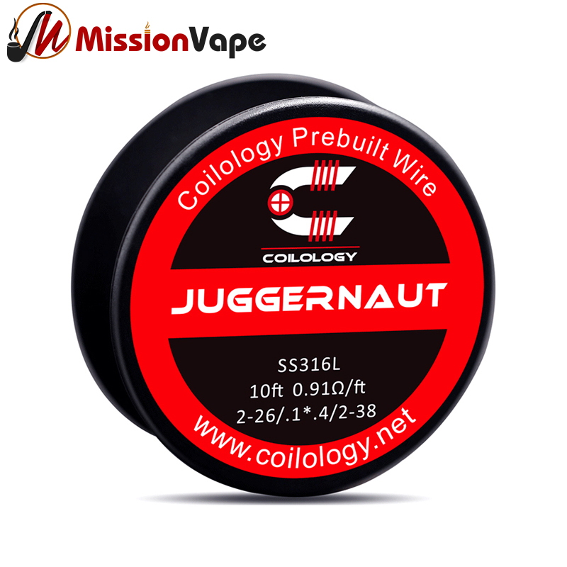 Coilology – bobine préfabriquée NI80 316SS Juggernaut 2-26/2-38 t 2-26/2-36 AWG, fil chauffant de 10 pieds