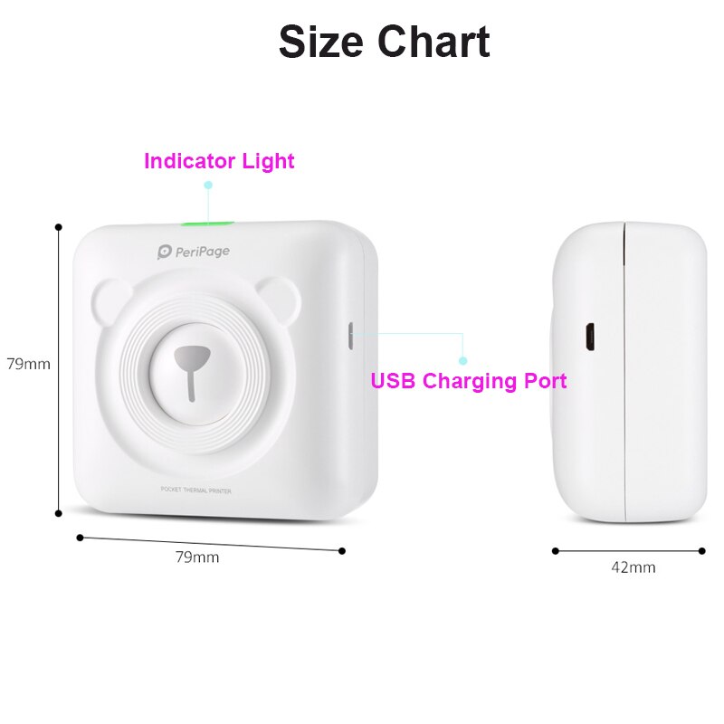 Peripage Mini Pocket Photo Printer Draagbare Mobiele Telefoon Foto Printer Voor Mobiele Telefoon Android Ios Windows