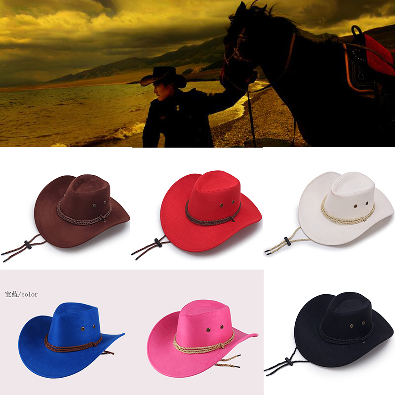 Sun Hat Faux Leather Cowboy Hat Men and Women Travel Caps Western Hats Chapeu Cowboy 9 colors