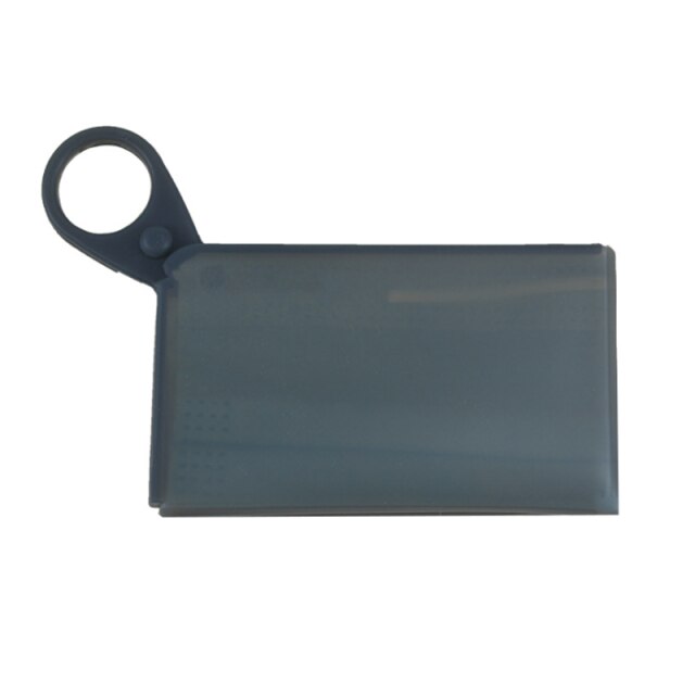 Silicone masque facial dossier de stockage Portable étanche à la poussière masques jetables étui support extérieur réutilisable organisateur sacs de rangement: Black