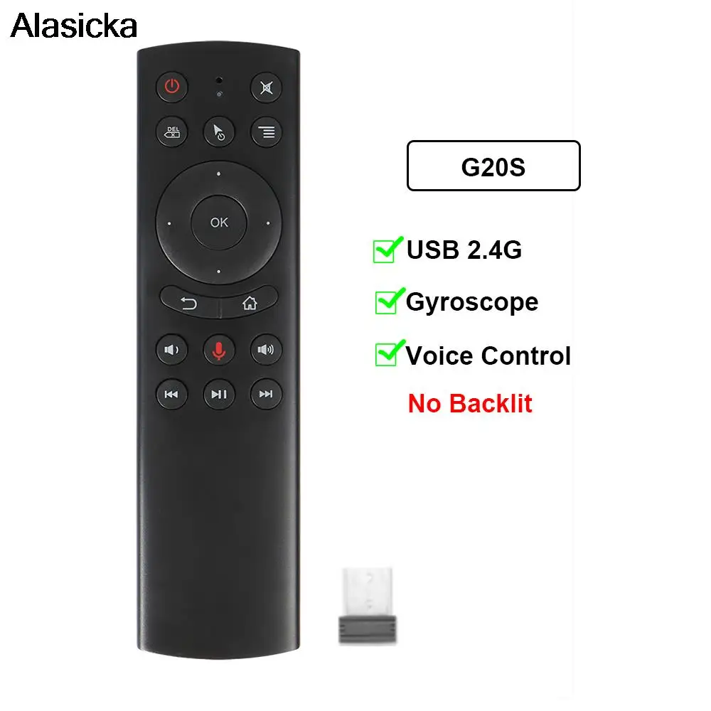 G20S PRO Inteligentny pilot głosowy 2.4G Bezprzewodowy podświetlany żyroskop BT5.0 Air Mouse Nauka na podczerwień dla Android TV Box G20 BTS Plus