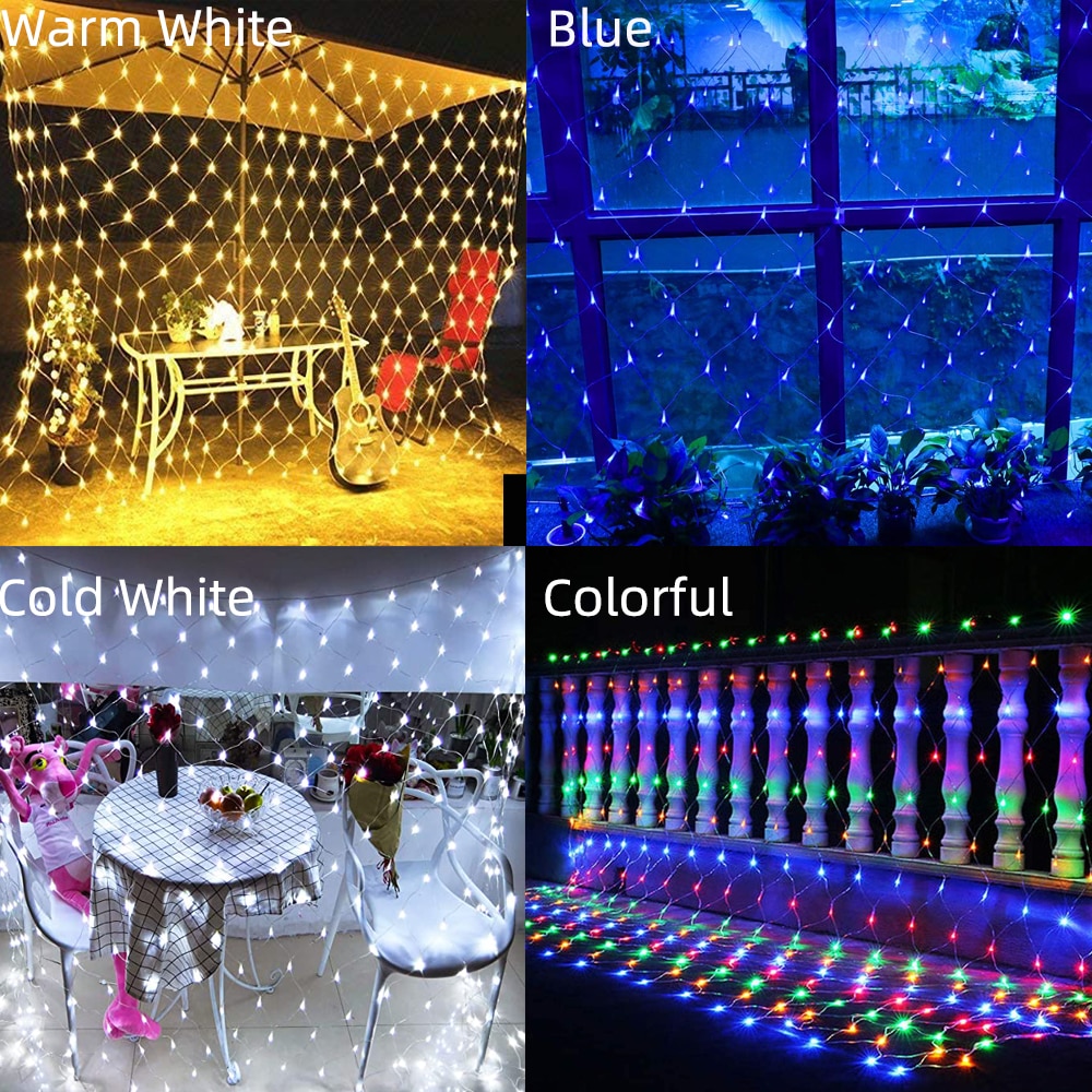 220v decoratieve led-lampjes, waterdicht, kerstversiering voor thuis, met staartplug, led-lampjes voor kerstboom, park, gazon