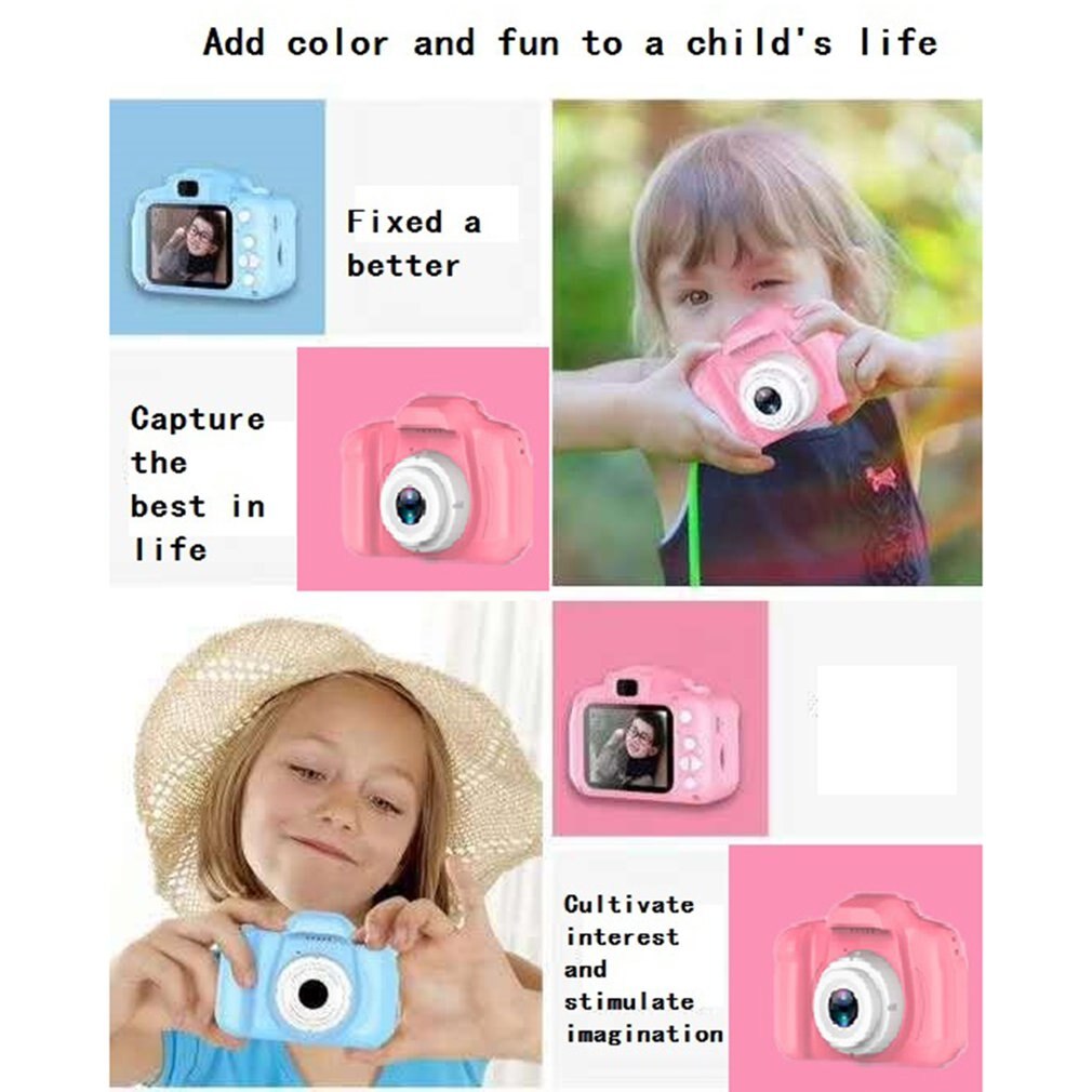 1080P HD Screen Children's Digital Camera with 8g Memory Card Photo Video Cute Camera Multifunctional Children Mini Camera