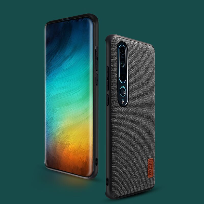 per Xiaomi Mi 10 di Caso di Xiaomi Mi 10 pro Caso Della Copertura MOFi Originale Tessuto Protettivo Posteriore Del silicone Antiurto Fundas Lusso coque: For Mi 10 / nero