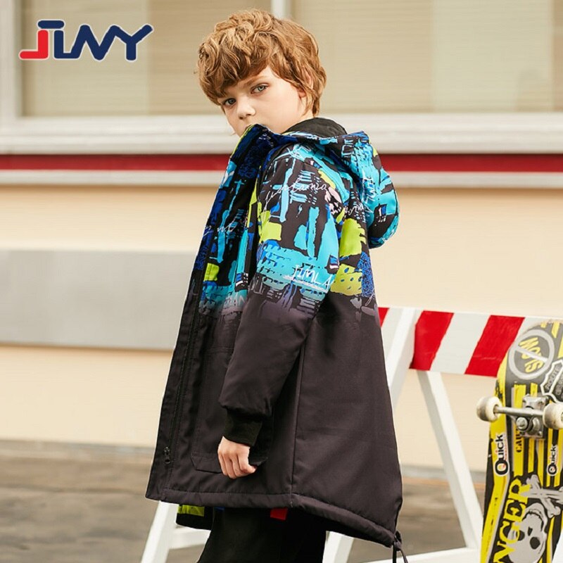 Children's Outdoor Sports Long Jacket Boys Winter and Autumn Boys Waterproof and Windproof Thick Warm Coats For Boys 7-13Y: green / 7T