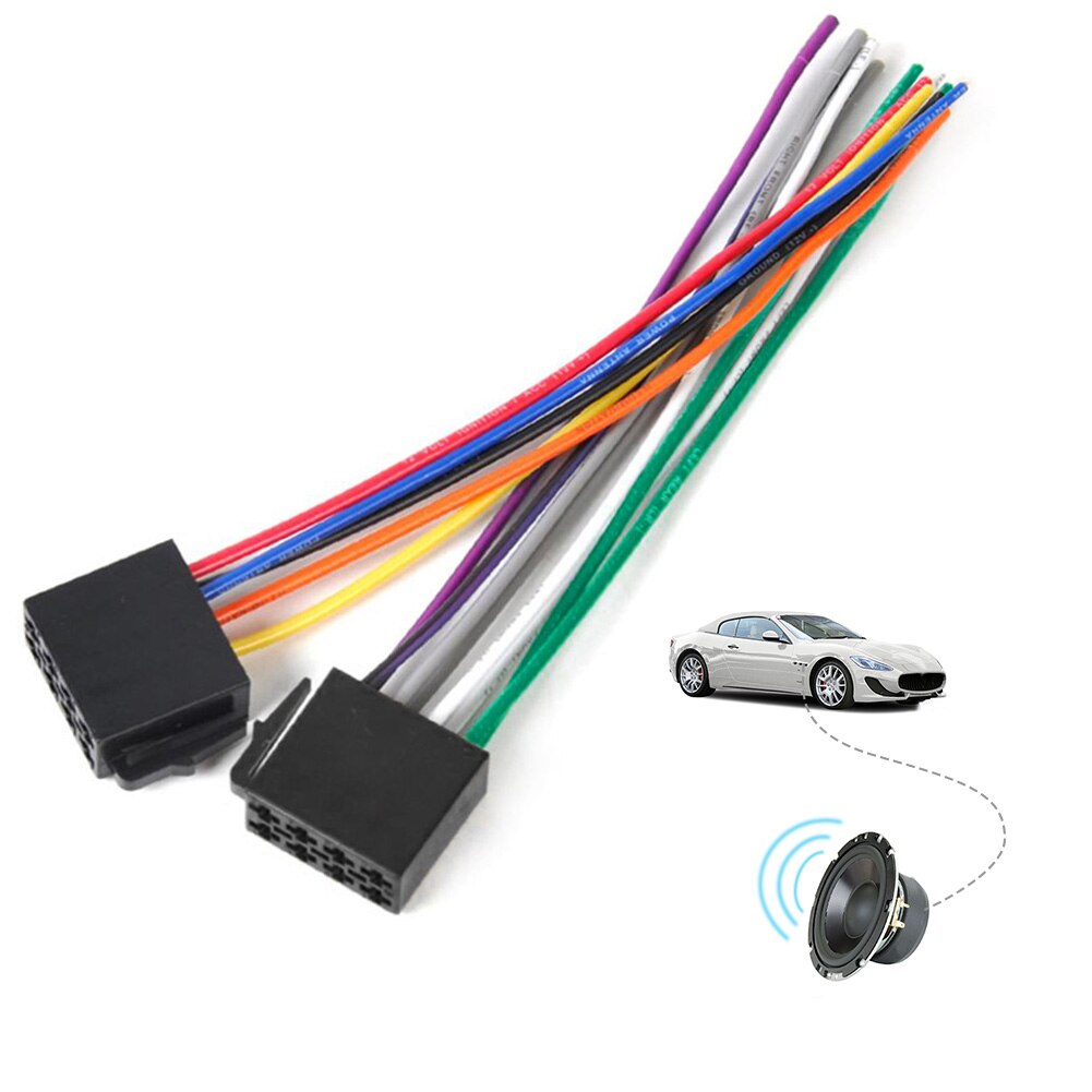 Universal ISO Wire Harness Female Adapter Connector Cable Radio Wiring Connector Adapter Plug Kit for Auto Car Stereo System