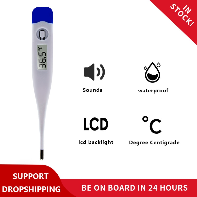 Thermometer LCD Digital Body Thermometer Waterproof Handheld Temperature Sensor Meter for Fever Human Adult Bady Measure Tools