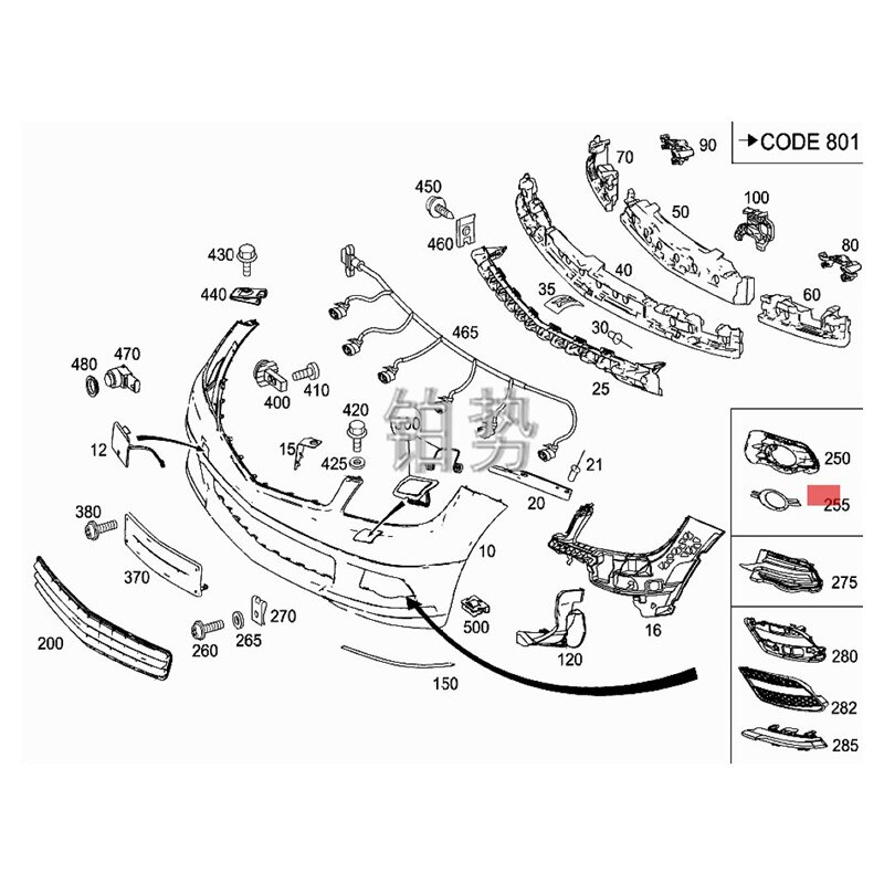 Auto Wheel Trim Cover 2007-mer Ced Esb EnzC180 C200 C220 C250 W204 Fog Lamp Cover Trim (Plating) bumper Ventilatierooster