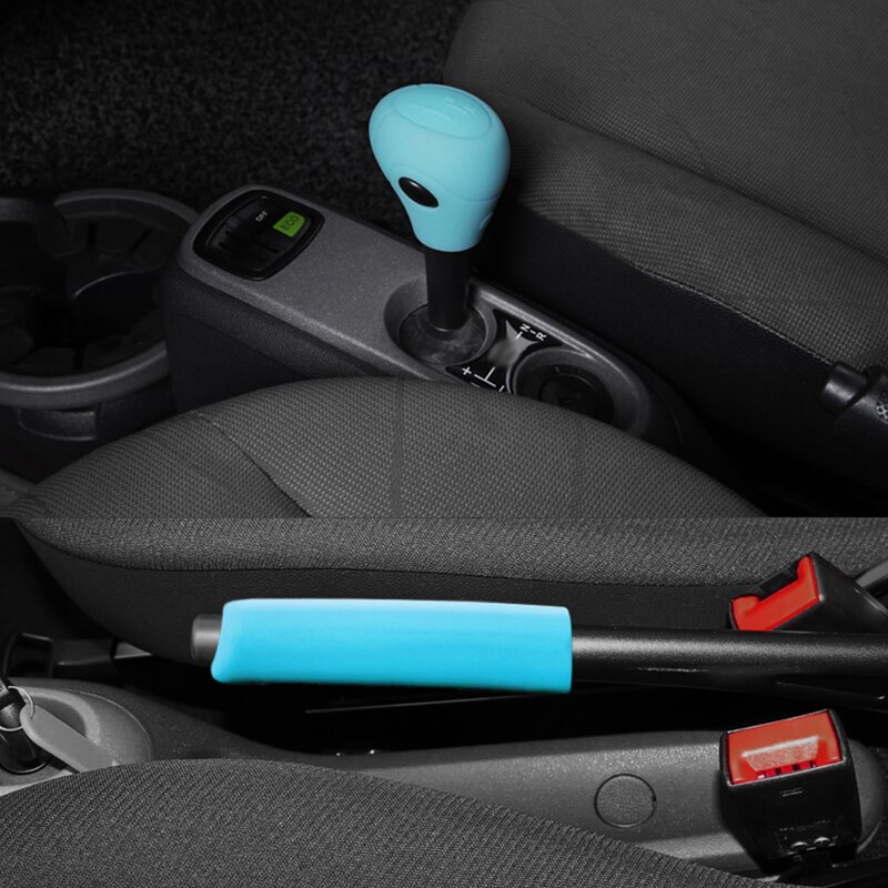 Car Shift Gear Lever Protective Shell Handbrake Silicone Cover Park Brake For Smart Fortwo W451 Styling Decoration Accessories