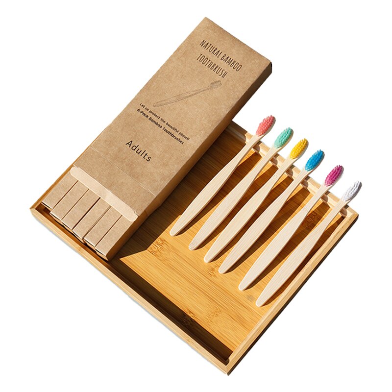 Portable Bamboo Soft Wood Toothbrush Eco Friendly Oral Hygiene Teeth Brushes Adult Oral Care Cleaning Healthy Products