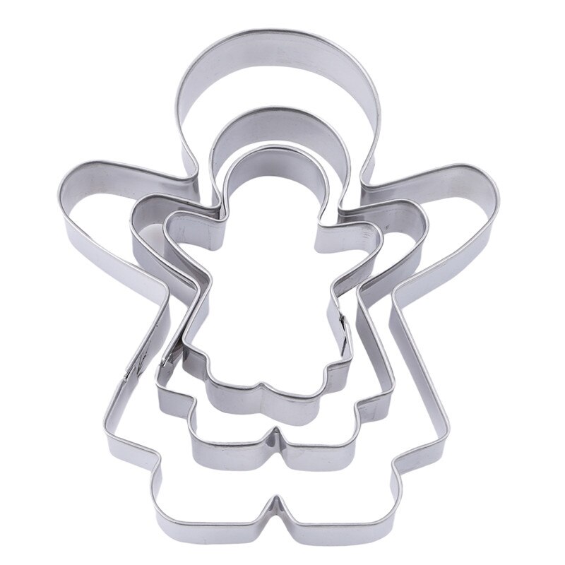 Rvs Cookie Cutter Mold Cookie Cutter Metalen Jongen Meisje Pak Cake Rijst Gegoten Gingerbread Man 3 stuks: Girl