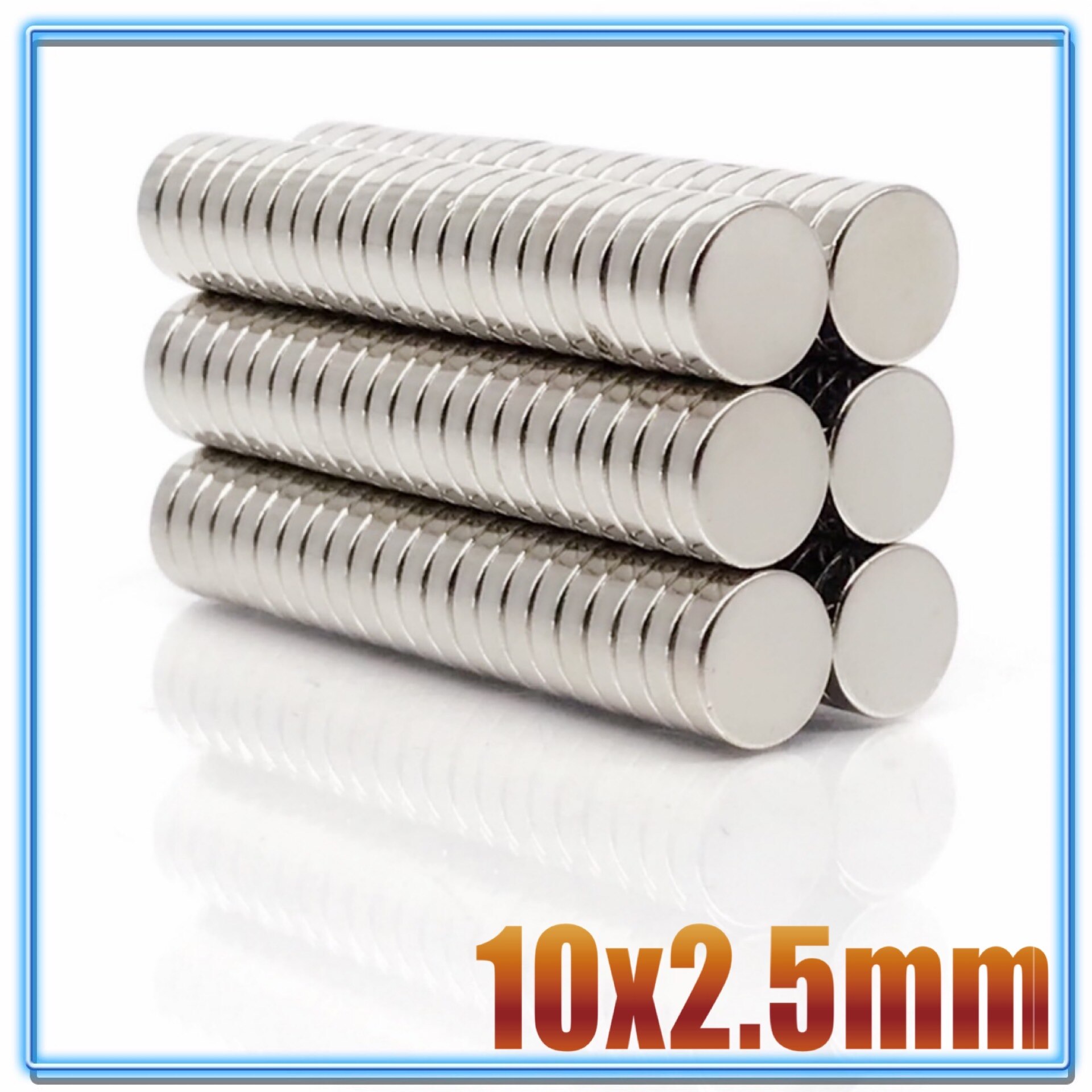 100 pièces aimant rond 10x1 10x2 10x3 10x4 10x5 10X8 10x10mm aimant néodyme Permanent NdFeB Super fort aimants puissants 10X1.5: 10x2.5(100Pcs)