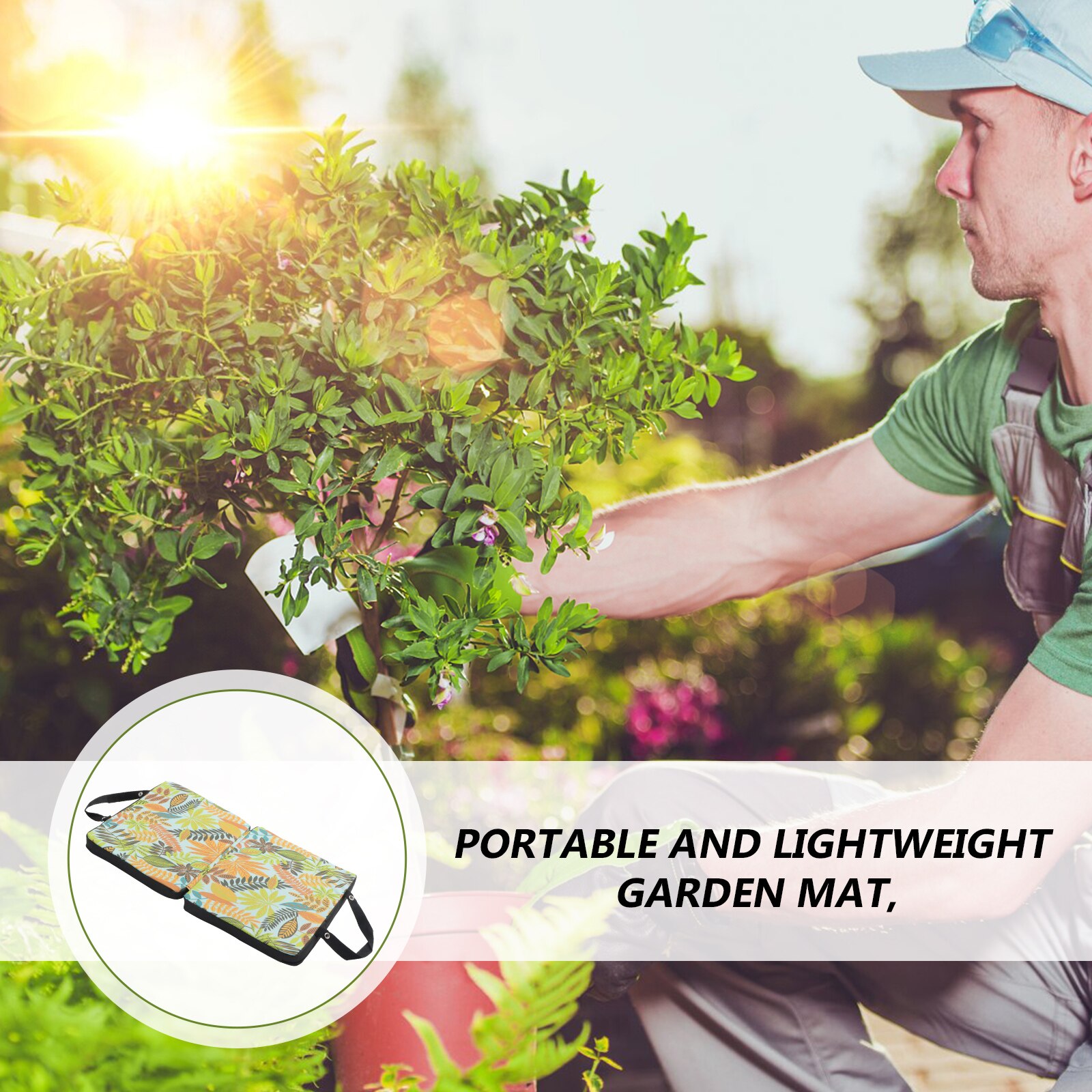 1pc gartenkniekissen aus memory-schaumstoff, kniepolster für camping, autoreparatur, kniematte