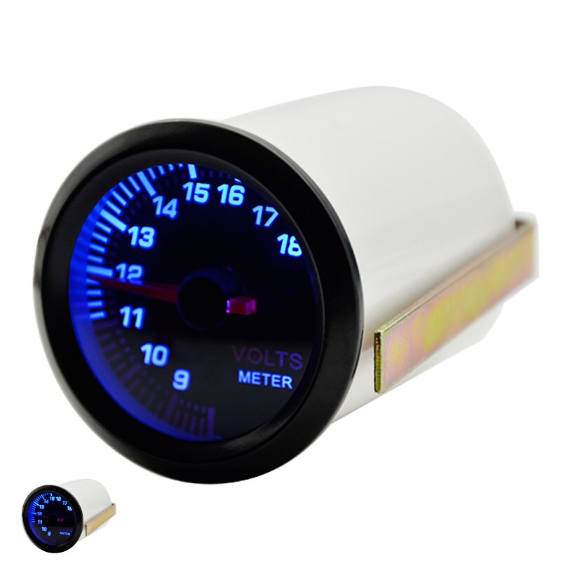 2 &quot;52Mm Universal Voltage Volt Auto Gauge 8-18V Meter Auto Blauwe Led