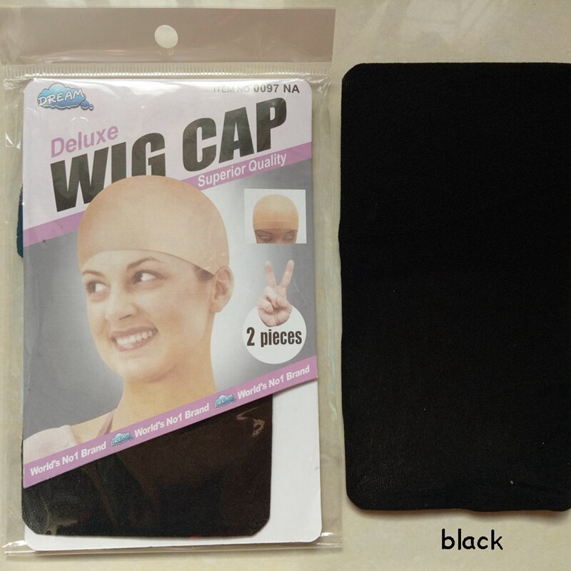 12pieces(6bags) Deluxe Wig Cap Hair Net For Weave Hair Wig Nets Stretch Mesh Wig Cap For Making Wigs Free size: black