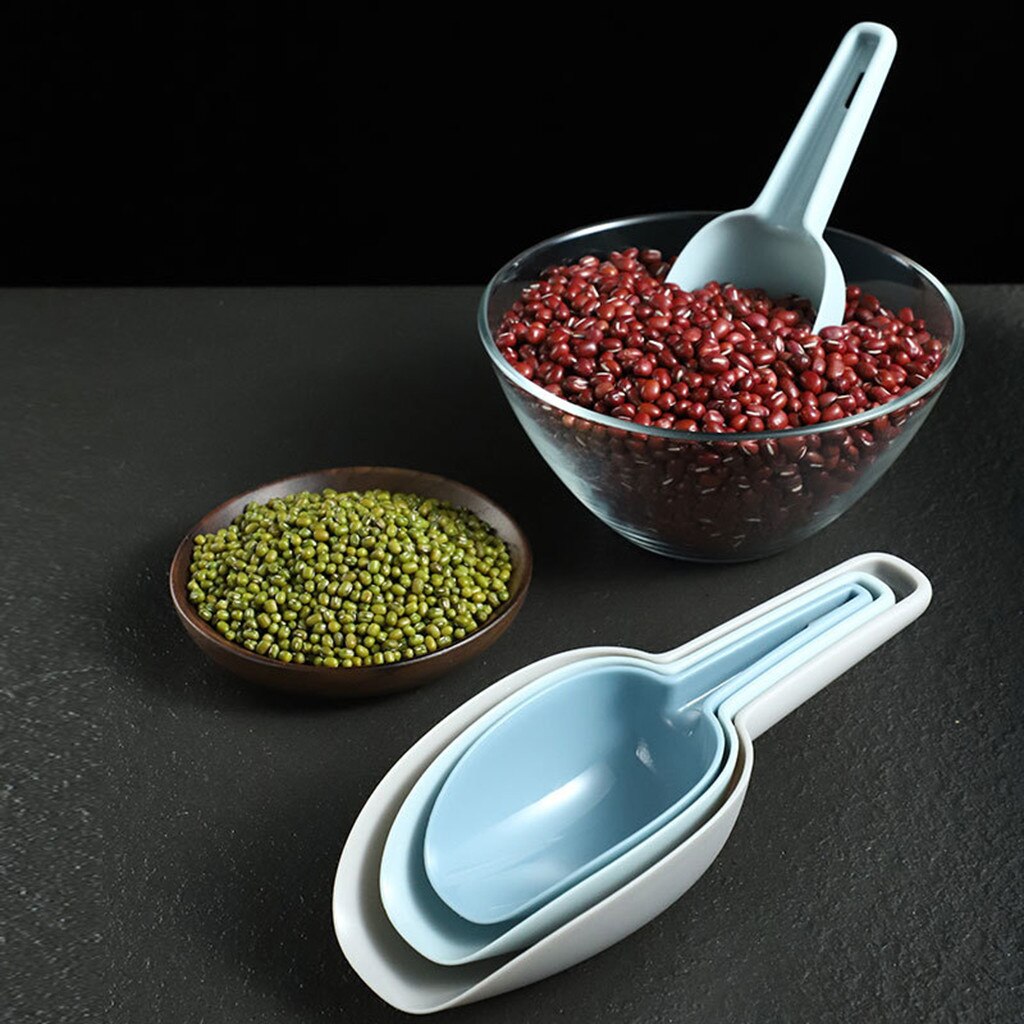 Madskovl 3 stk plastisk scoop isbuffet slik køkken skovl nødde dyrefoder mel scoop køkkentilbehør  fh5