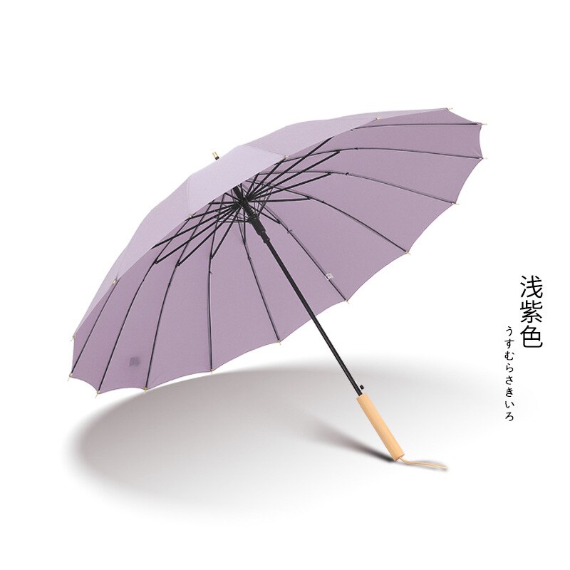 Long Handle Umbrella Parasol Dancing Umbrellas Wooden Handle Craft Women's Umbrella For Wedding Decoration: straight purple
