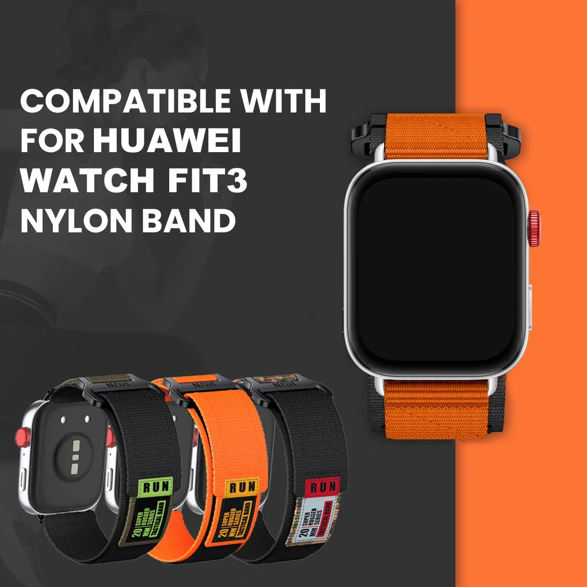 Correa de nailon Trail Loop para Huawei Watch Fit 3, pulsera deportiva para Huawei Watch Fit 3 2, Correas elásticas para reloj inteligente