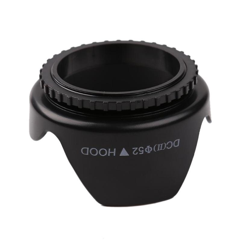 Screw Mount Flower Shape Camera Lens Hood Universal for 52mm Camera Lens
