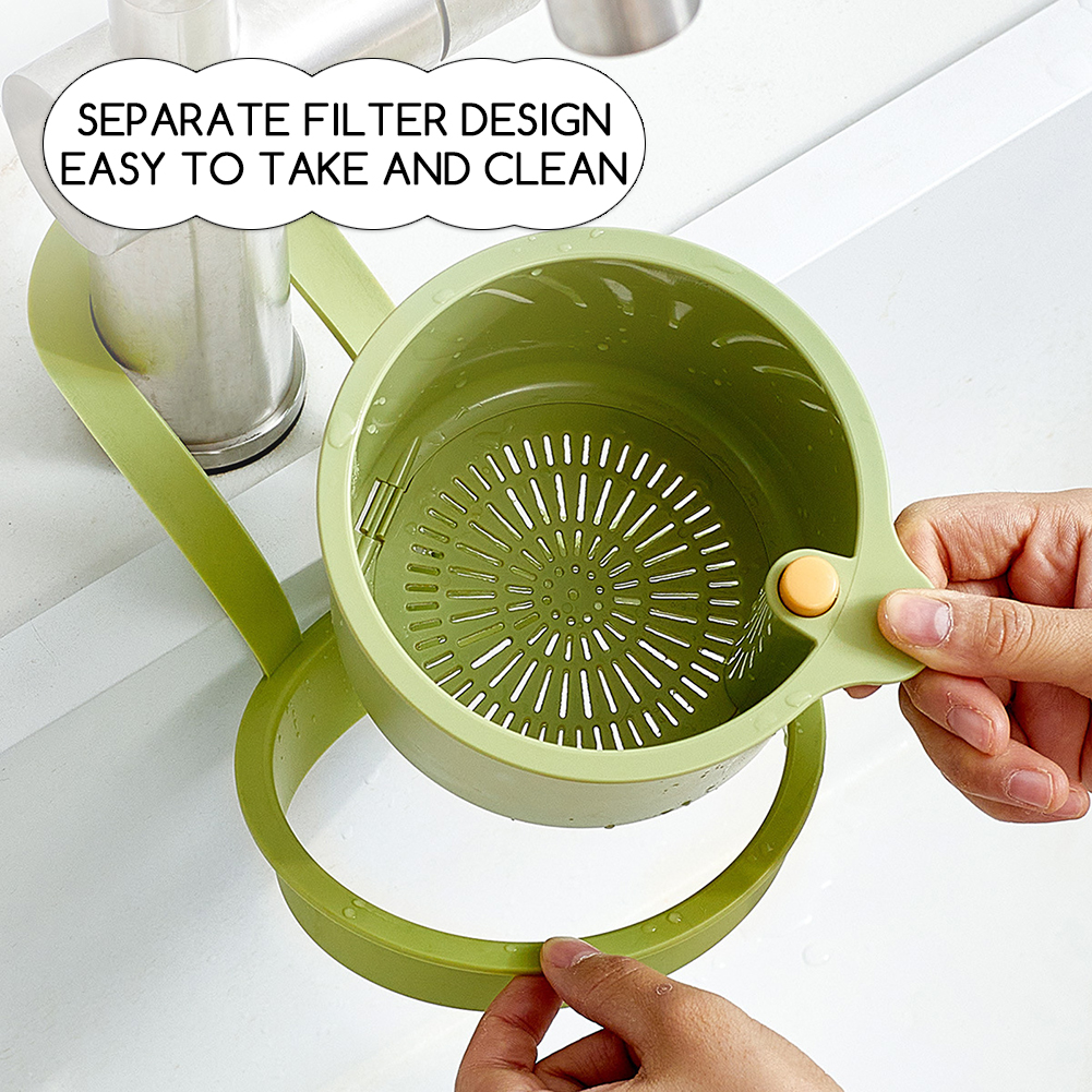 Automatic Dumping Sink Strainer Basket Upgrade Press Dumping Sink Strainer Basket Faucet Hanging Kitchen Sink Drain Basket