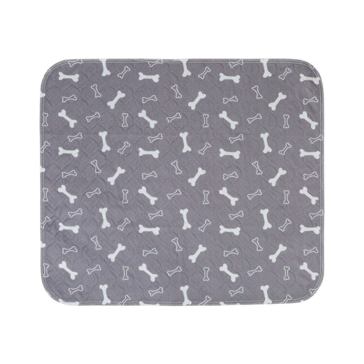 Tapis imperméable lavable pour animaux de compagnie, couche lavable pour chien, réutilisable, tampon d'urine pour animaux de compagnie, tampons absorbants rapides pour le sommeil, doux, couverture de lit: light grey / 80x90cm