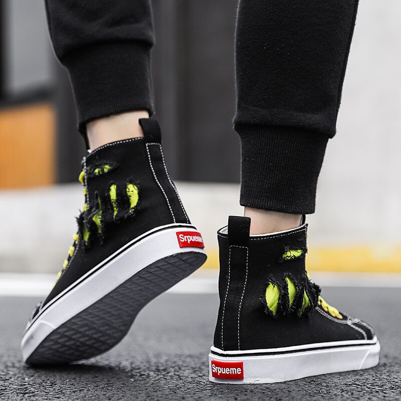 Zomer herenschoenen lichtgewicht ademende canvas schoenen hoge schoenen heren casual getijdenschoenen herfst stoffen schoenen