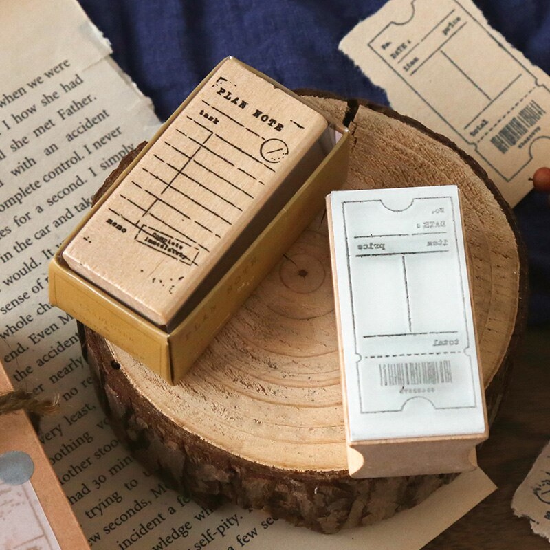 retro Überprüfen Liste Hinweis Woche planen Kalender Holz Benutzerdefinierte Gummi Briefmarken Scrapbooking Dekorative Stempel für Memo Aufgabe Rekord Halten