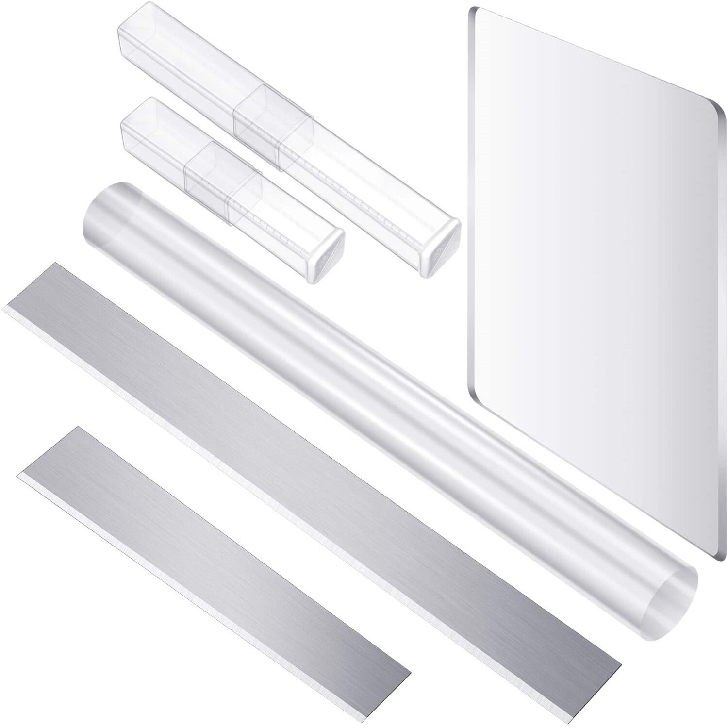 Polymer Clay Tool Flexible Carbon Steel Cutter Blade Acrylic Roller Sheet Backing Board for DIY Shaping Modelling Sculpting Tool