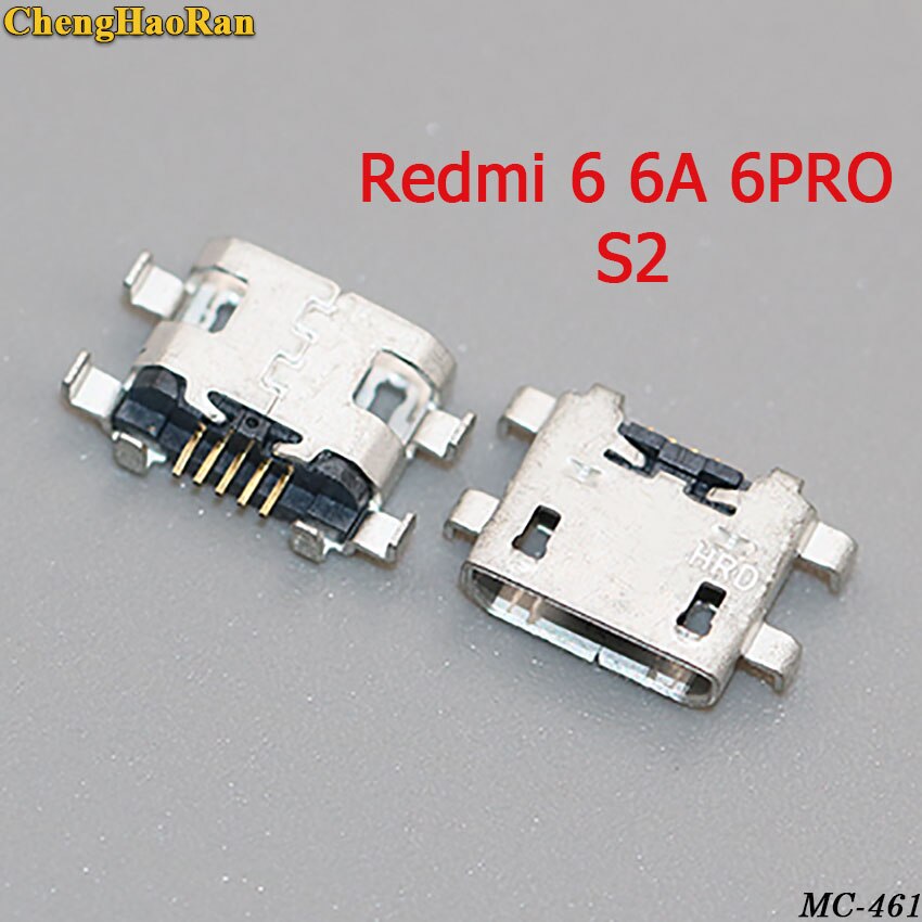 ChengHaoRan 5PCS 10PCS 5pin micro usb jack connector charging port socket female for xiaomi redmi 4A 4X 5 5A 5PLUS 6 6A 6PRO S2: Redmi 6 6A 6PRO S2 / 5 PCS