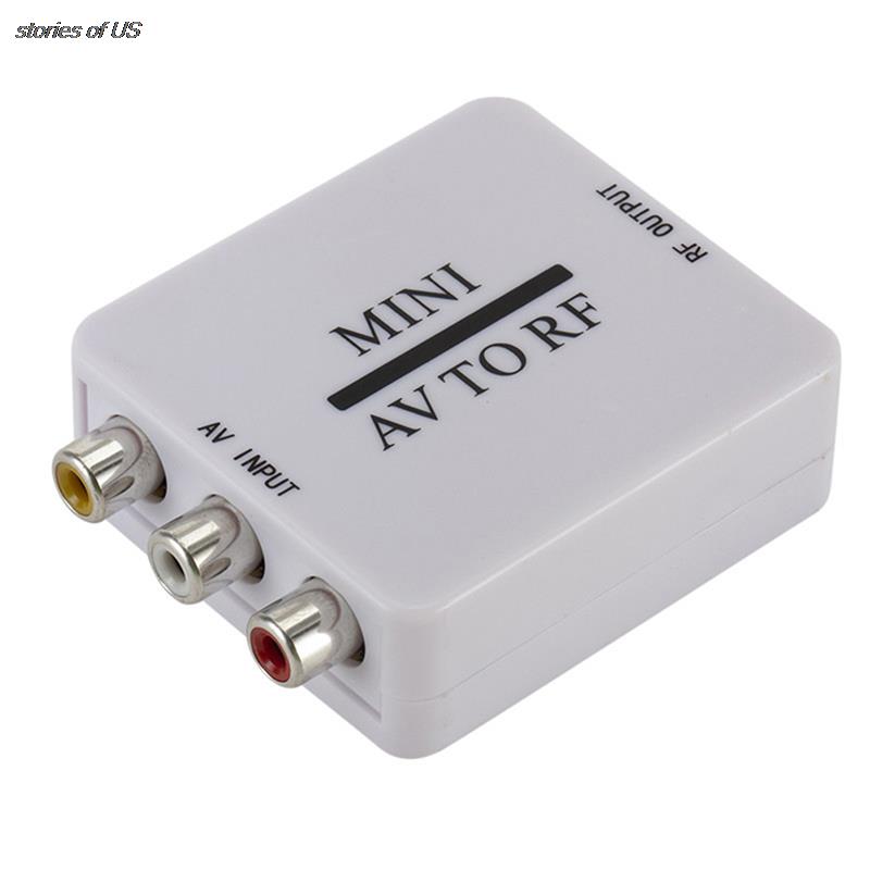 RCA/Composite A/V To RF/Coax/Coaxial Converter RF Modulator AV 2 COAX Adapter