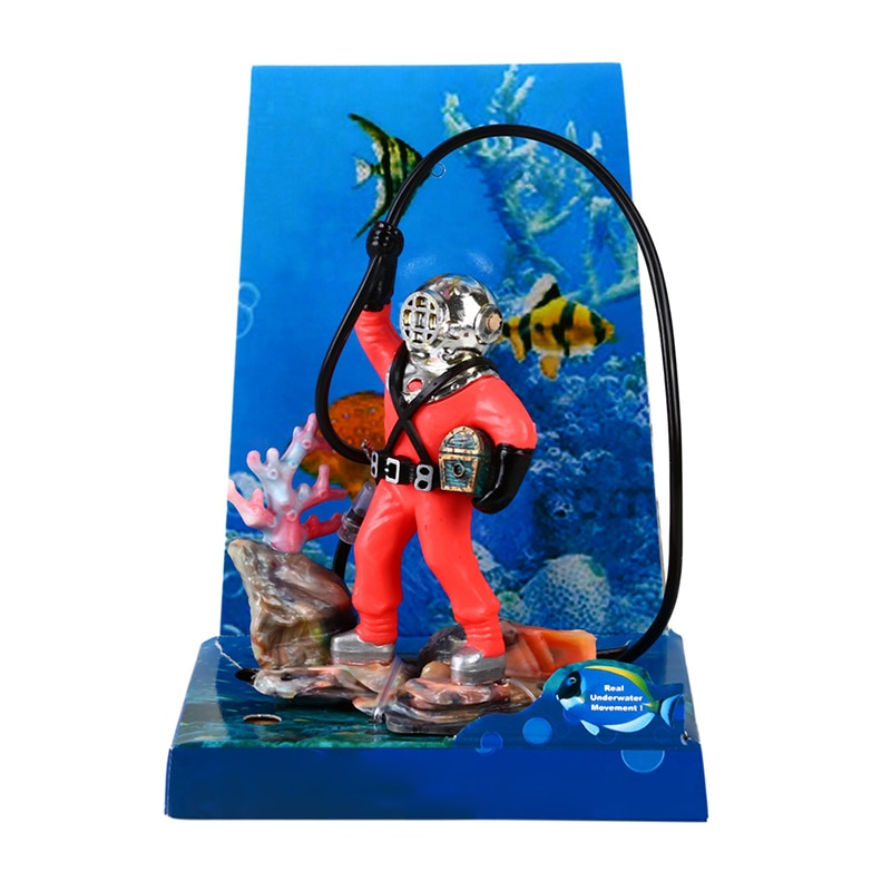 Fish Tank Aquarium Decor Funny Diver Hunter Home Ornament Aquarium Accessory Aquatic Landscape for