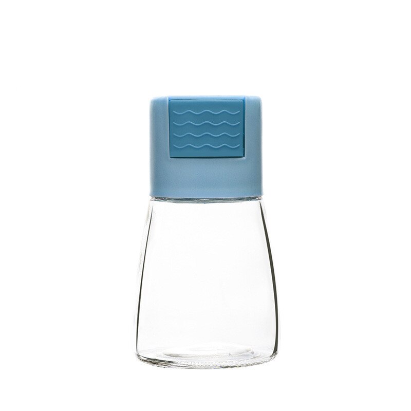 0.5g Metering Salt Shaker Push Sugar Bottle Spice Pepper Shaker Duster Salt Dispenser Seasoning Organizer Condiment Dispenser: Blue