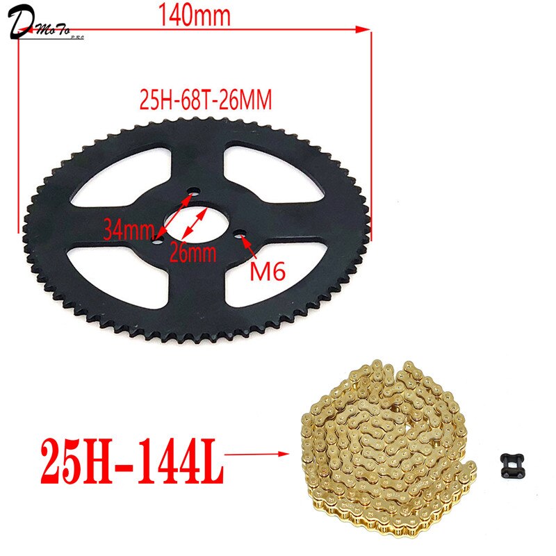 25H 55T 65T 68T 70T 80T 92T Tand 29/54/55mm Tandwiel Voor 47CC 49CC Mini Moto Atv Quad Dirt Pit Pocket Bike: O