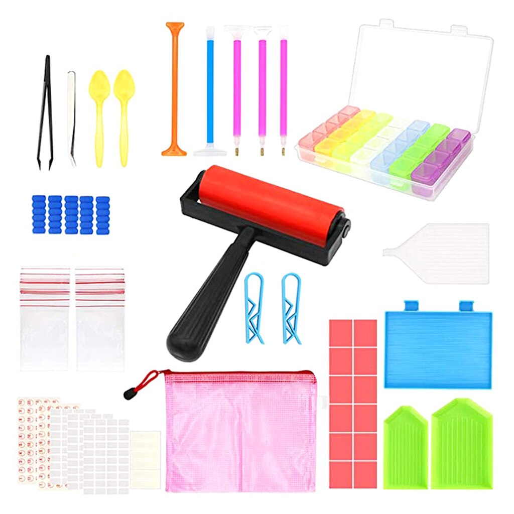 60Pack 5D Diamant Schilderen Gereedschap En Accessoires Kits Diamant Borduurwerk Opbergdoos Voor Volwassenen Of Kinderen
