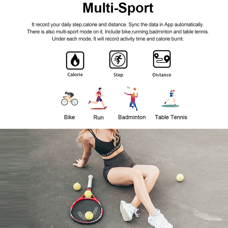 Braccialetto fitness intelligente orologio temperatura corporea attività Fitness Tracker Ip67 impermeabile smart Band Watch pressione sanguigna per lo Sport