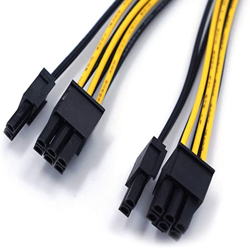 8pin to 2x8pin pcie Dual 8Pin PCIe 8pin-2x(6+2pin) Graphics Video Card Power Cable Extension Cable 25cm