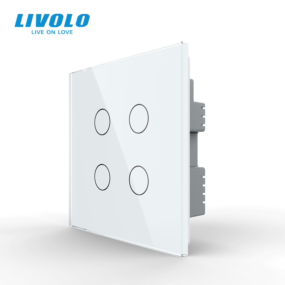 Livolo UK standard Wall Light Touch Switch,Glass Panel,touch sensor control,with led backlight,1-4gangs,wall touch switch