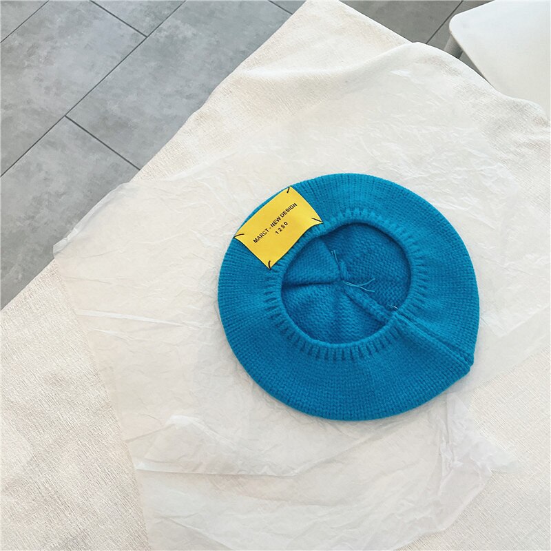 Kinderen Wollen Muts Baby Hoeden Peuter Brief Patronen Gebreide Muts Beanie Baret Warme Emmer Caps Voor Herfst Winter 2-8 Jaar: Blauw