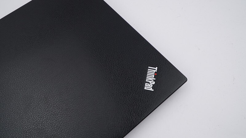 Laptop Carbon fiber Vinyl Skin Sticker Cover For Lenovo Thinkpad E590 E595 15.6": Black leather