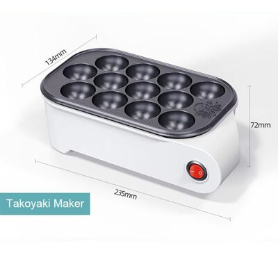 Octopus Bal Maker Takoyaki Bakpan Elektrische Taiyaki Machine Worst Hotdog Eieren Omelet Grill Japanse Vis-Vorm Cake Oven: Takoyaki Maker